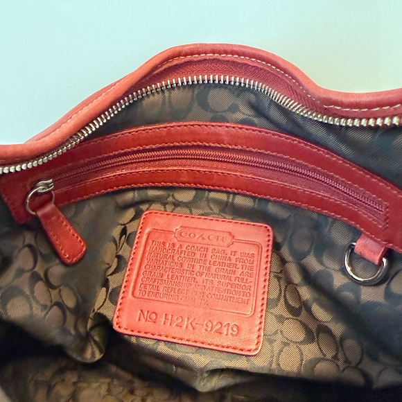 Coach vintage small red Leather Ergo Hobo Bag - Picture 13 of 16